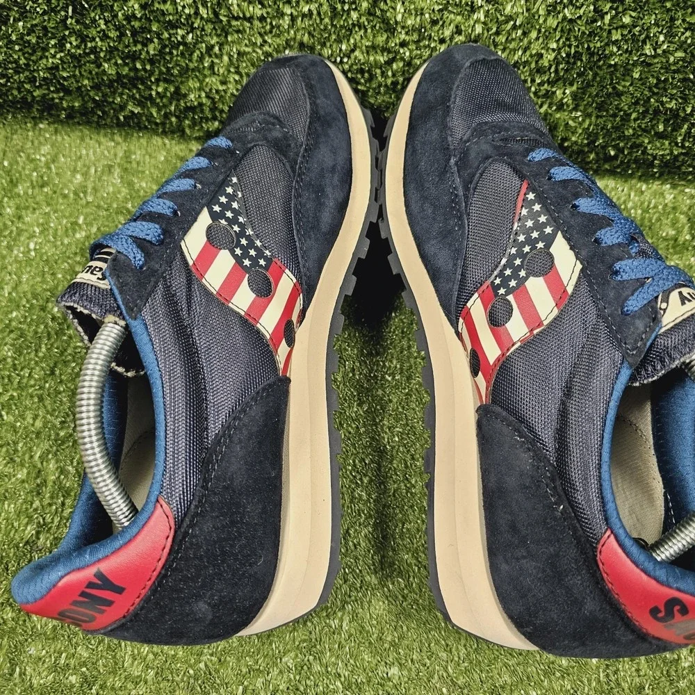 Saucony Jazz 81 USA Stars And Stripes Athletic Comfort Sneakers Mens Size 11.5